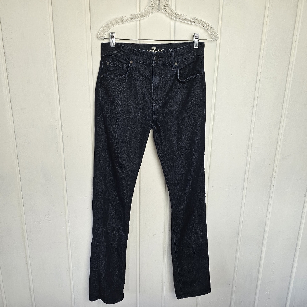 7 For All Mankind Adrian Highrise Straight Leg Dark Wash Denim Women's 28 Jeans